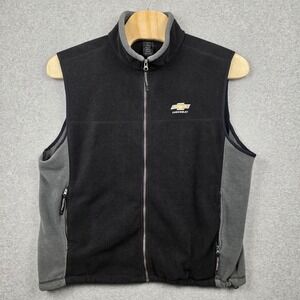 Stormtech Vest Mens XL Black Gray Fleece Full Zip Chevrolet Embroidered Logo
